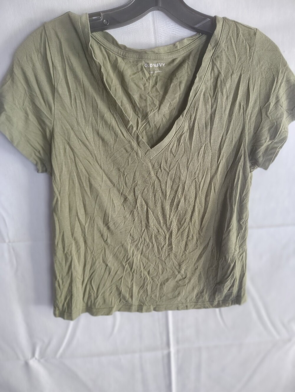 Old Navy Women's V-Neck Short Sleeve Top — Olive Green